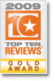 2009 TopTenReviews Gold Award